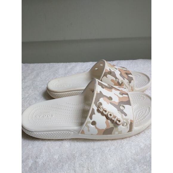 Crocs Iconic Comfort Women's Camo With Jibbitz Charms Slides Sandals W6/M4 - Picture 3 of 12